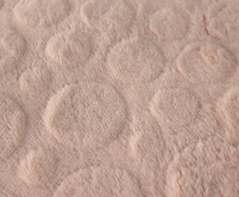 Pink polka dot pattern sherpa double sided blanket