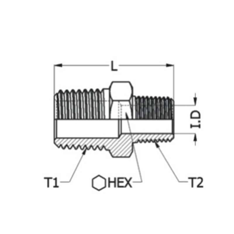 Pipe fittings nipple reducing hex nipple