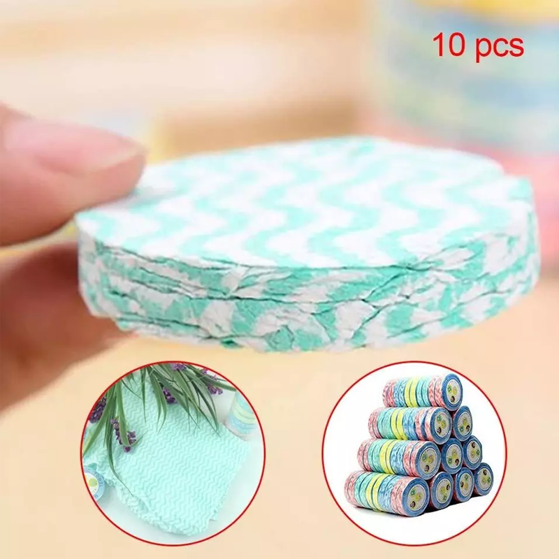 Portable disposable compressed towel