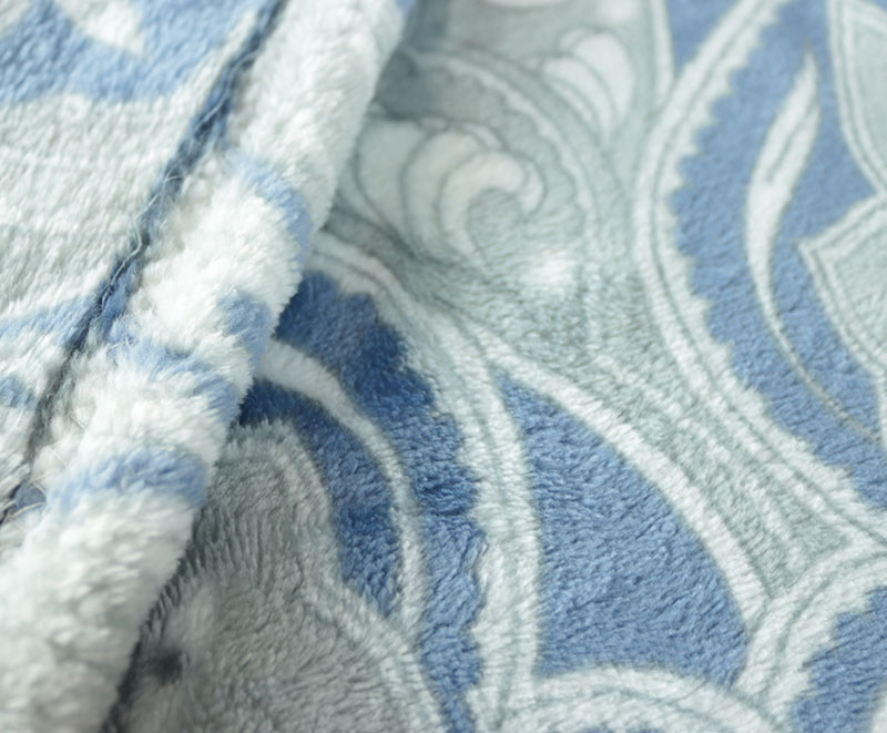 Printed soft blanket flannel single layer bed blanket 1030503
