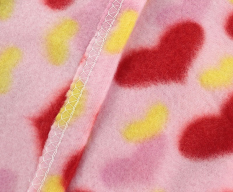 Red and yellow heart print fleece blanket 1050222