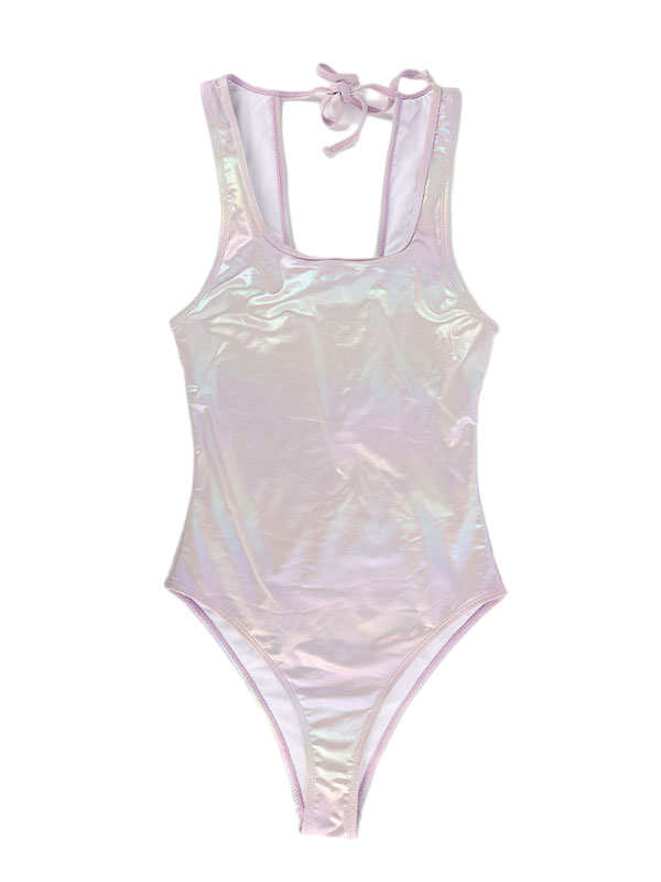 Purple Metallic Swimsuit FG3708
