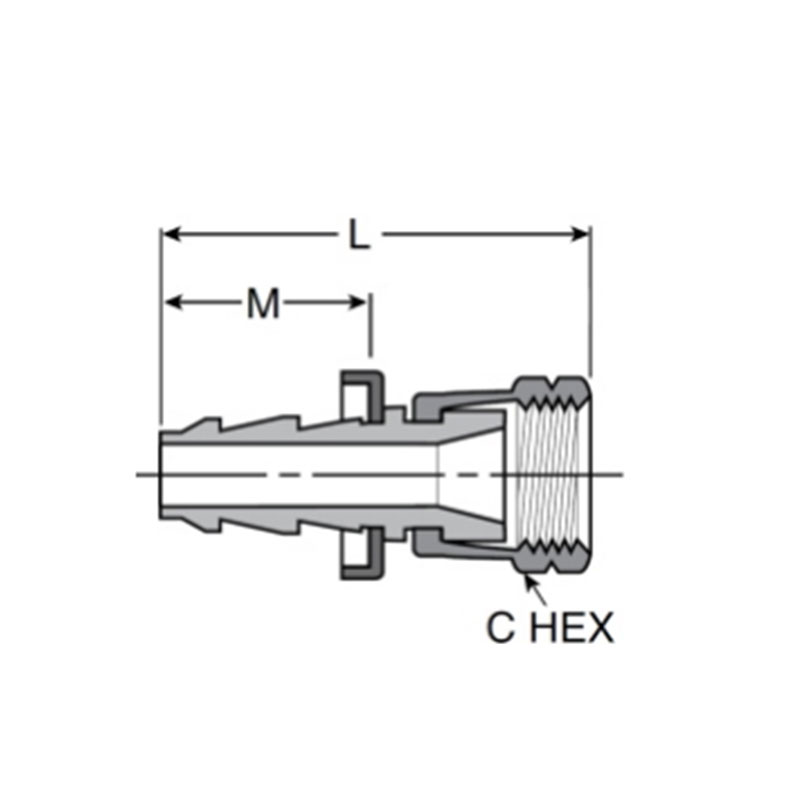 Push on SAE/JIC 45°/37° female swicel