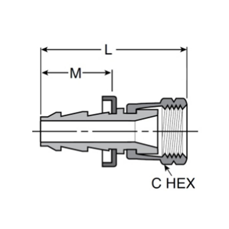 Push on female SAE 45° swivel