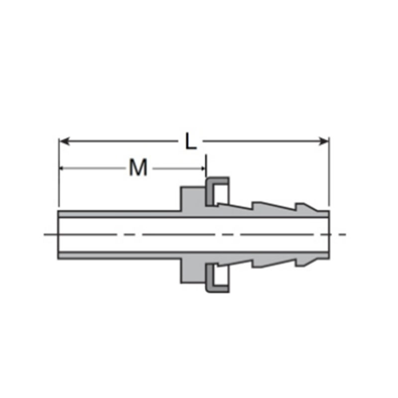 Push on rigid tube adapter