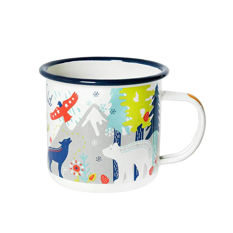 Retro enamel mug E01-0088 glam camp