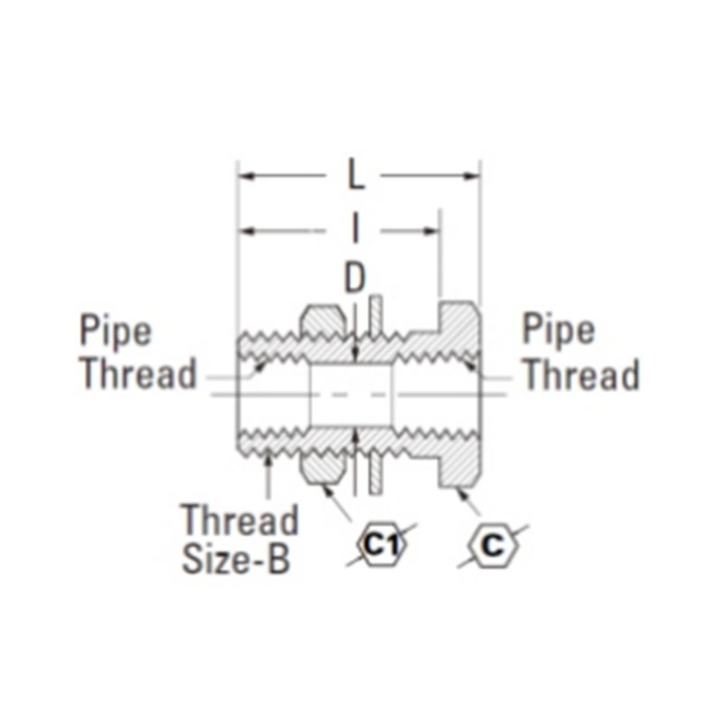 S.A.E pipe fittings Bulkhead Coupling