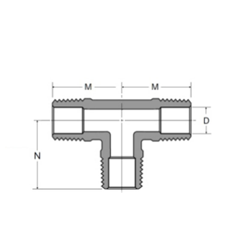 S.A.E pipe fittings Forged all Male Tee