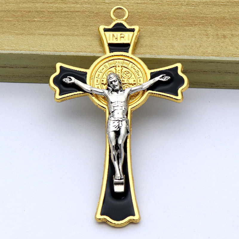 Gold and Silver tone crucifix cross pendant accessories