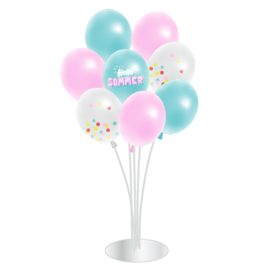 Pastel Pink And Blue Sequin Balloon