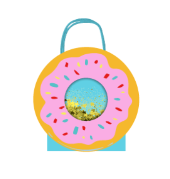 Donut Sequins Shaped Paper Bag SP052