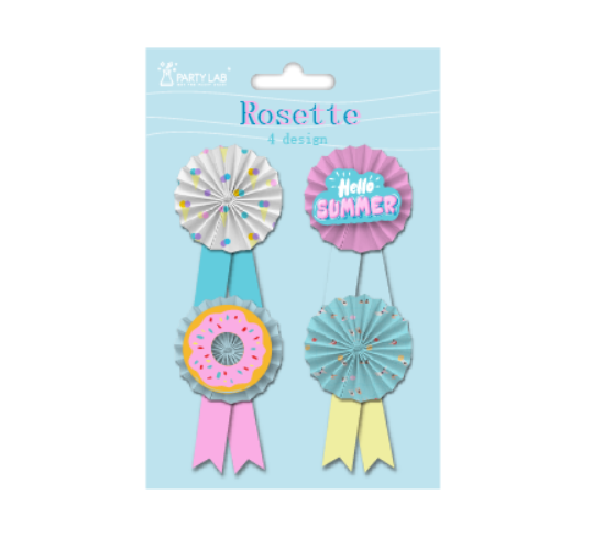 Summer Party Donuts Letter Pattern Badge Set SP079