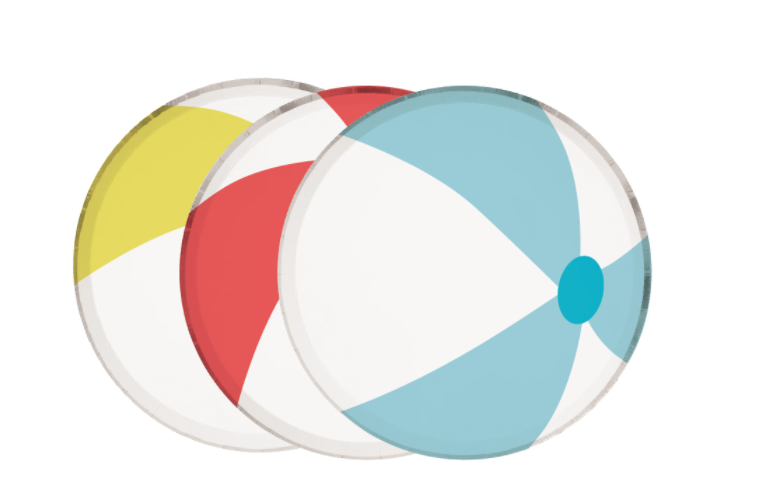 Summer party spherical paper plate SUM002