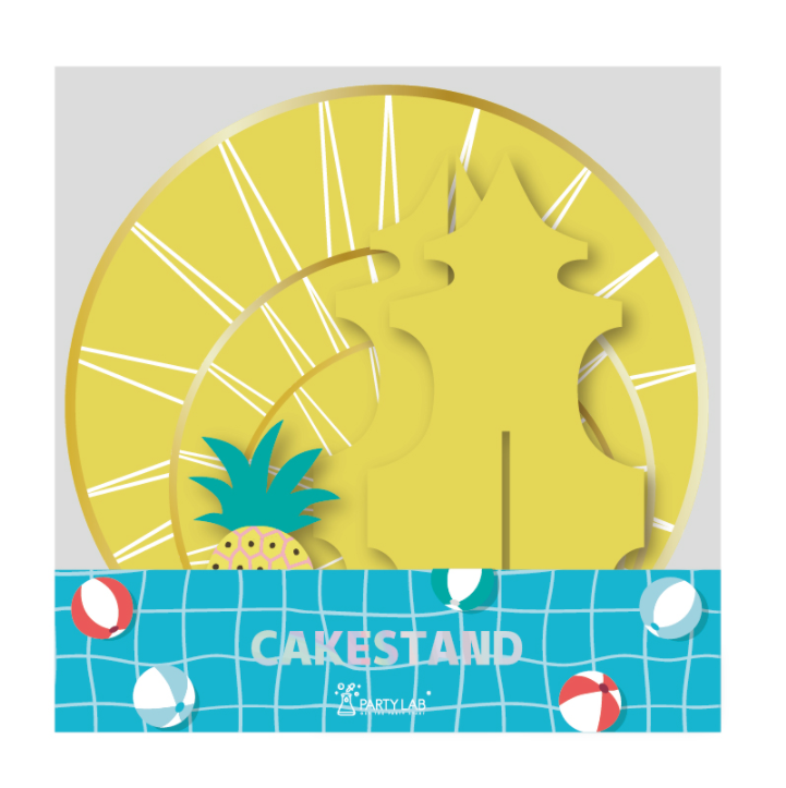 Summer party pineapple cake stand SUM035