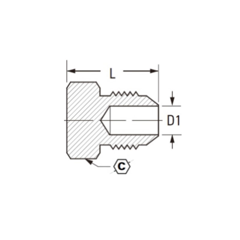 Sae 45º flare PIug [Ref.SAE.No.0101091]