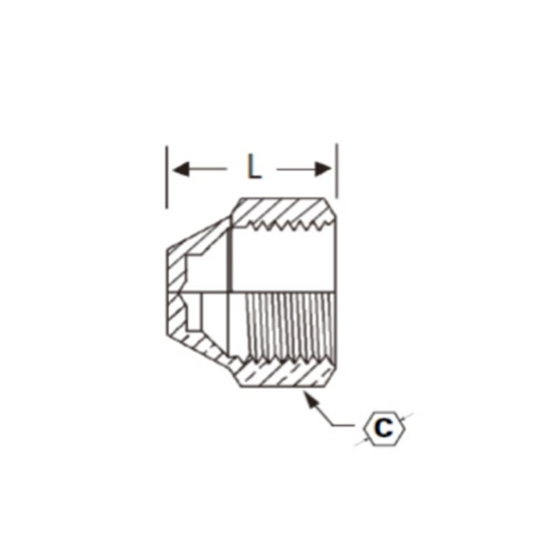 Sae 45º flare cap