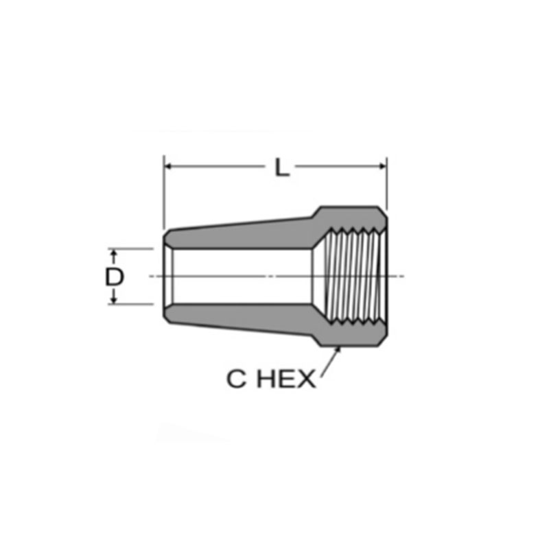 Sae 45º flare short rod nut [Ref.SAE.No.010110]