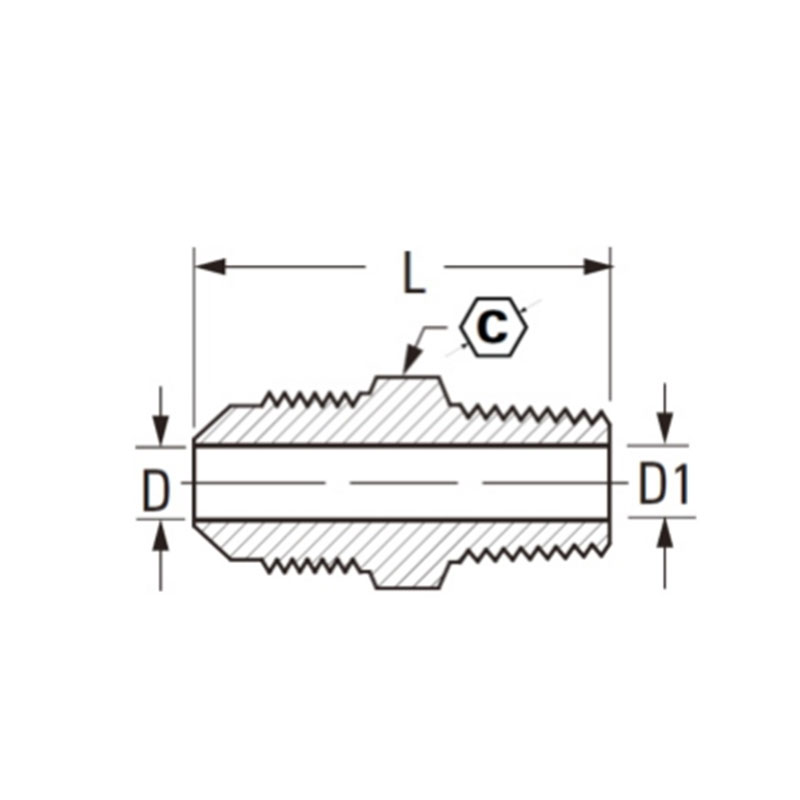 Sae 45º flare union [Ref.SAE.N0.0101021]