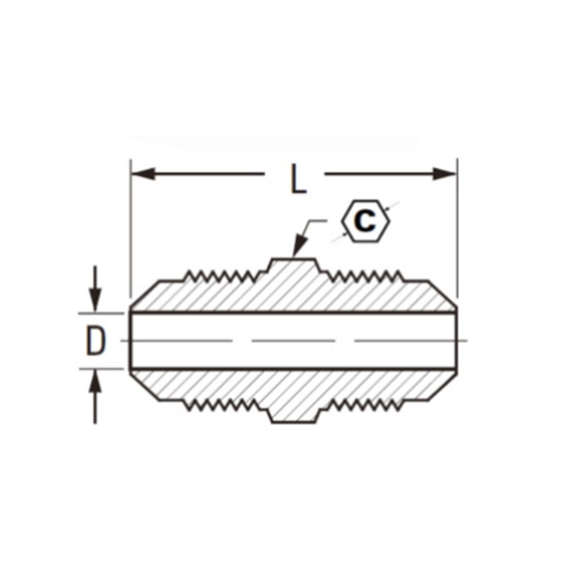 Sae 45º flare union [Ref.SAE.No.010101]