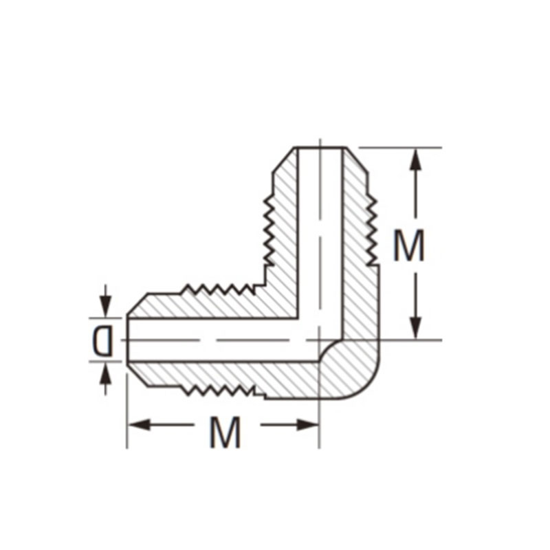 Sae 45º forged 90 flare elbow [Ref.SAE.No.0102011]