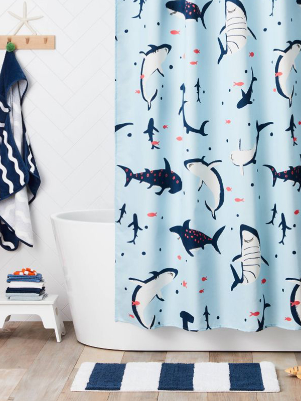 Shark shower curtain - pillowfort