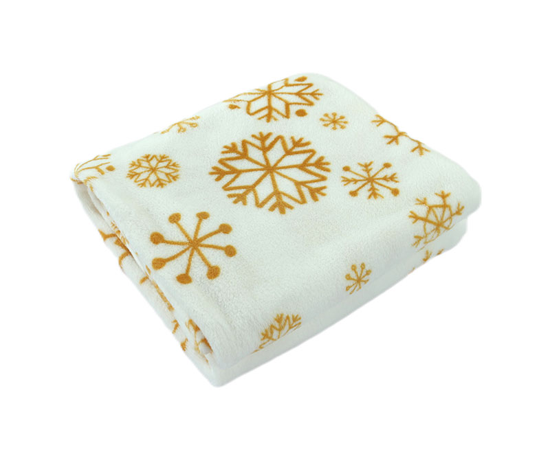 Luxurious and stylish single layer Christmas snowflake blanket 03