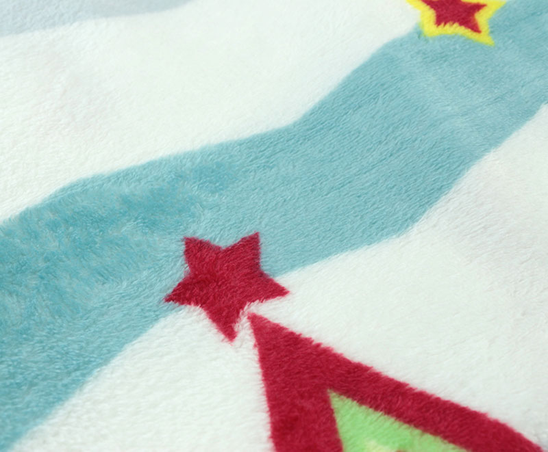 Single layer Christmas blanket with stars 06