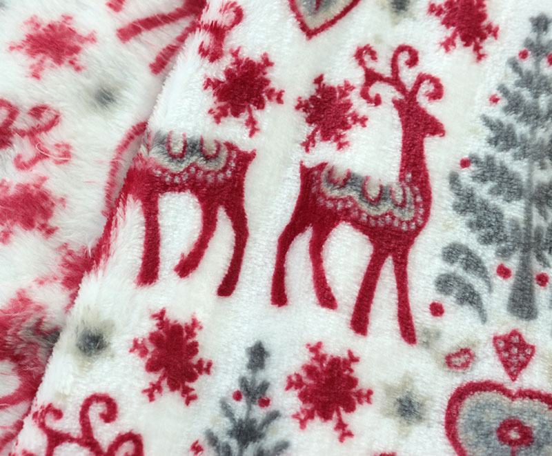 Elegant and cozy single layer Christmas reindeer blanket 09