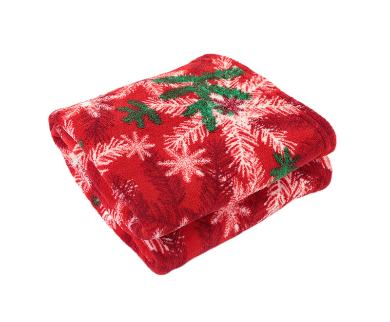 Single layer Christmas blanket with christmas snowflake design 14