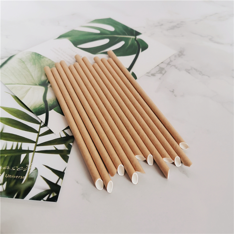 Small Diameter Diagonal Cut Paper Straw