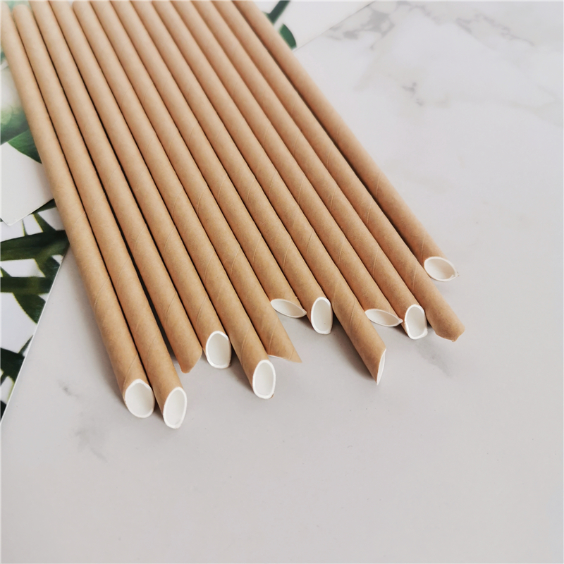 Small Diameter Diagonal Cut Paper Straw