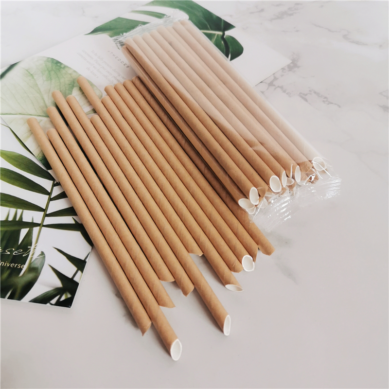 Small Diameter Diagonal Cut Paper Straw