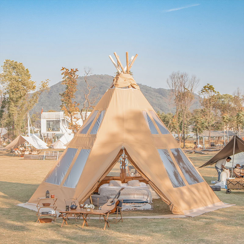 Small tipi tent glam camp