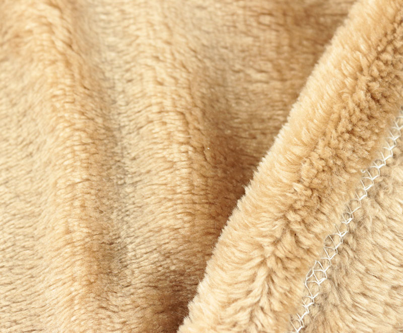 Solid coffee solid flannel single layer blanket 1030610