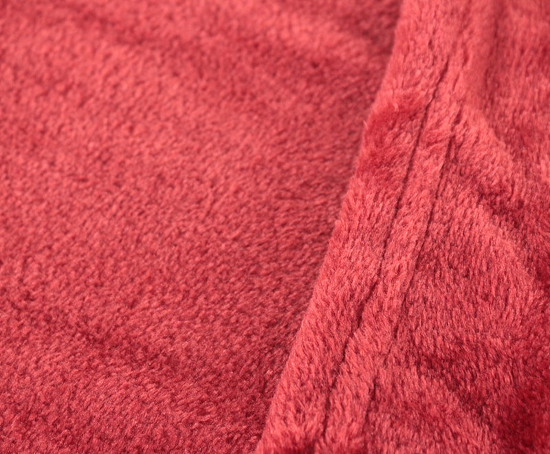Red super comfort solid flannel blanket 1030614