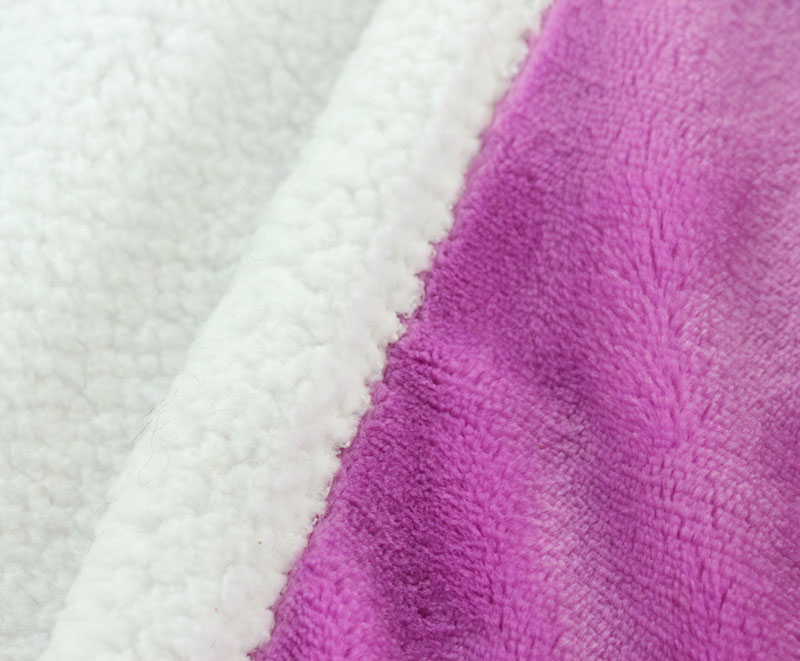 Smooth fuchsia solid flannel with sherpa blanket 1040601