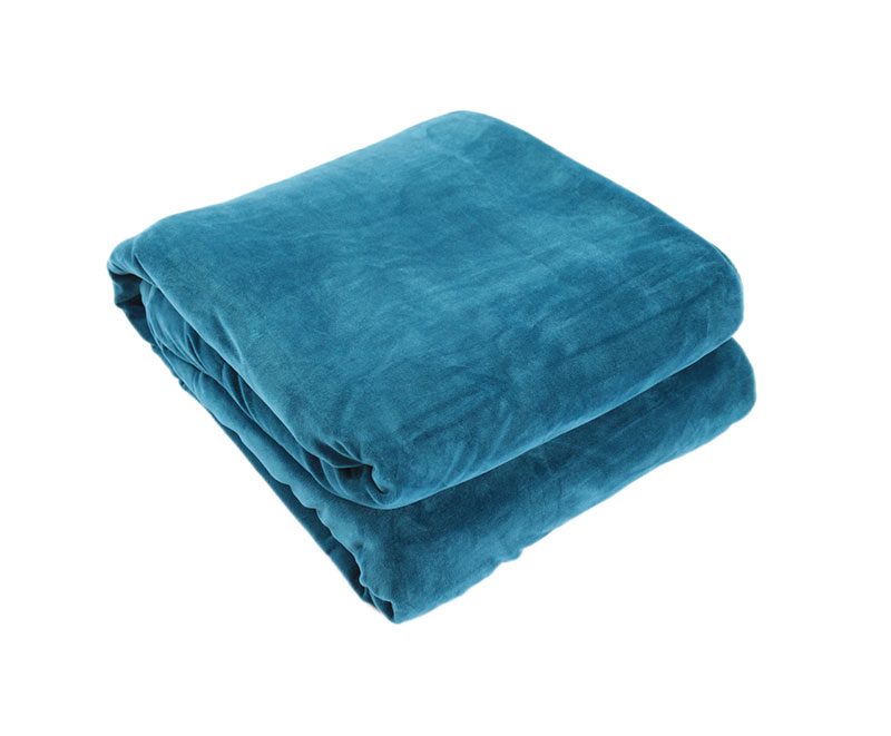 Soft thick solid flannel with sherpa blanket 1040614