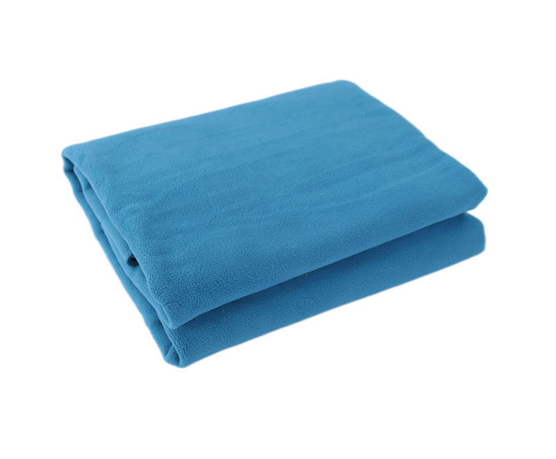 Blue simple solid fleece blanket 1050102