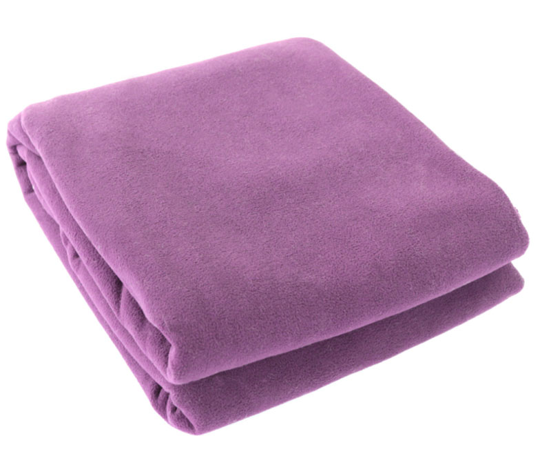 Comfortable and lightweight Solid fleece combined sherpa blanket 1050407