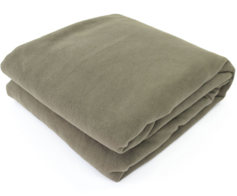 Brown Solid fleece combined sherpa blanket 1050409