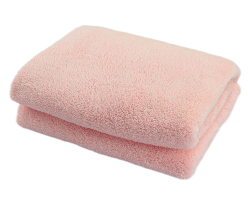 Light pink simple and elegant solid color lamb fleece blanket 1060305