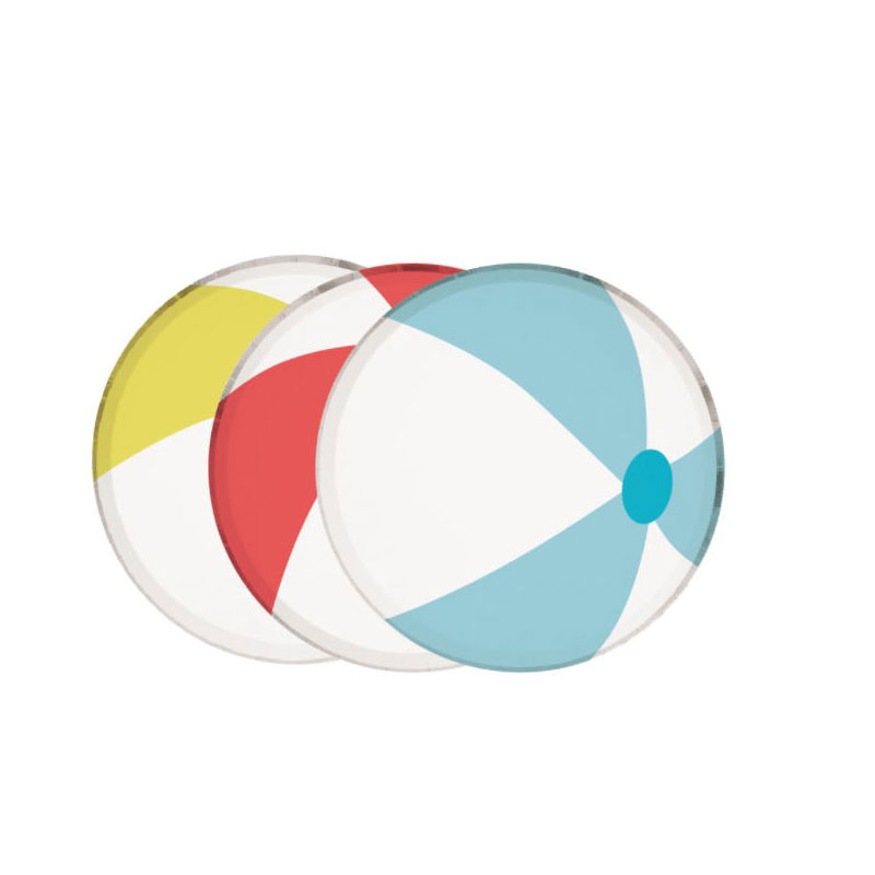 Summer party spherical paper plate SUM002