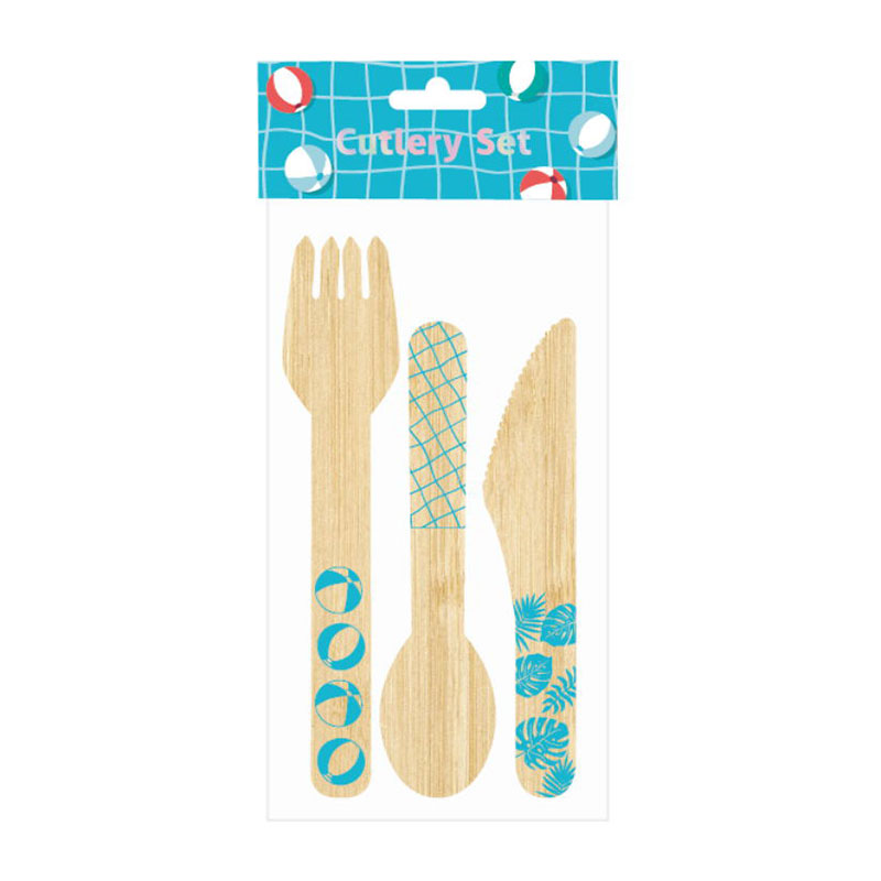Summer party wood cutlery SUM023