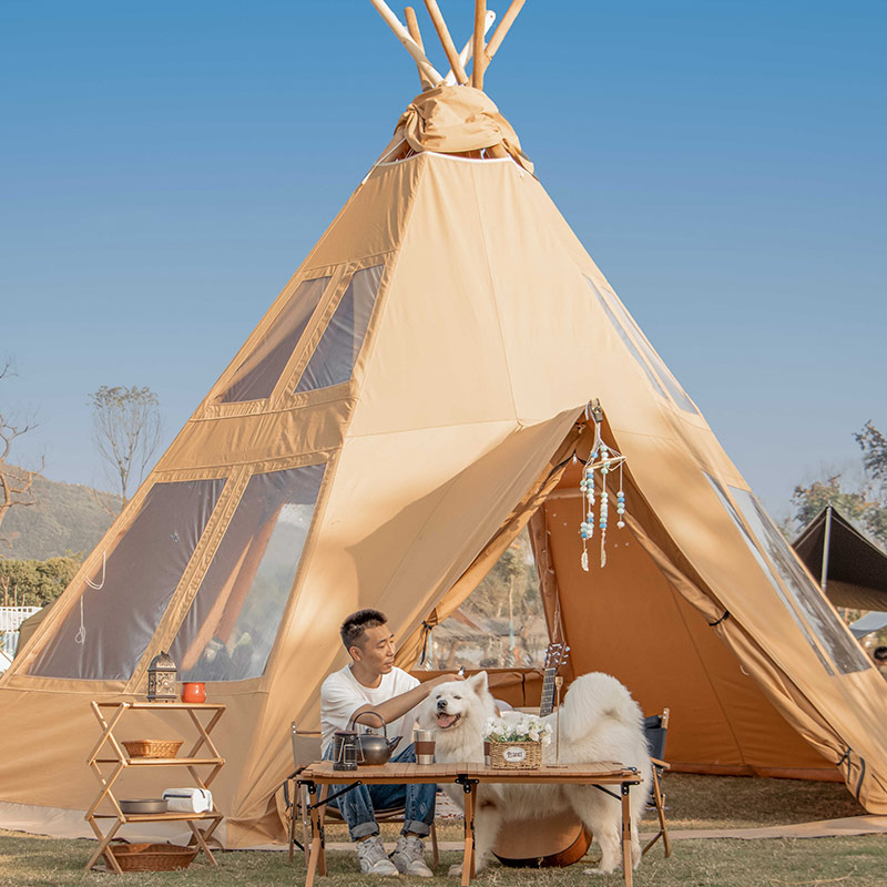 Tipi tent camping glam camp