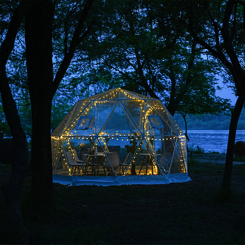 Transparent Spherical Tent glam camp