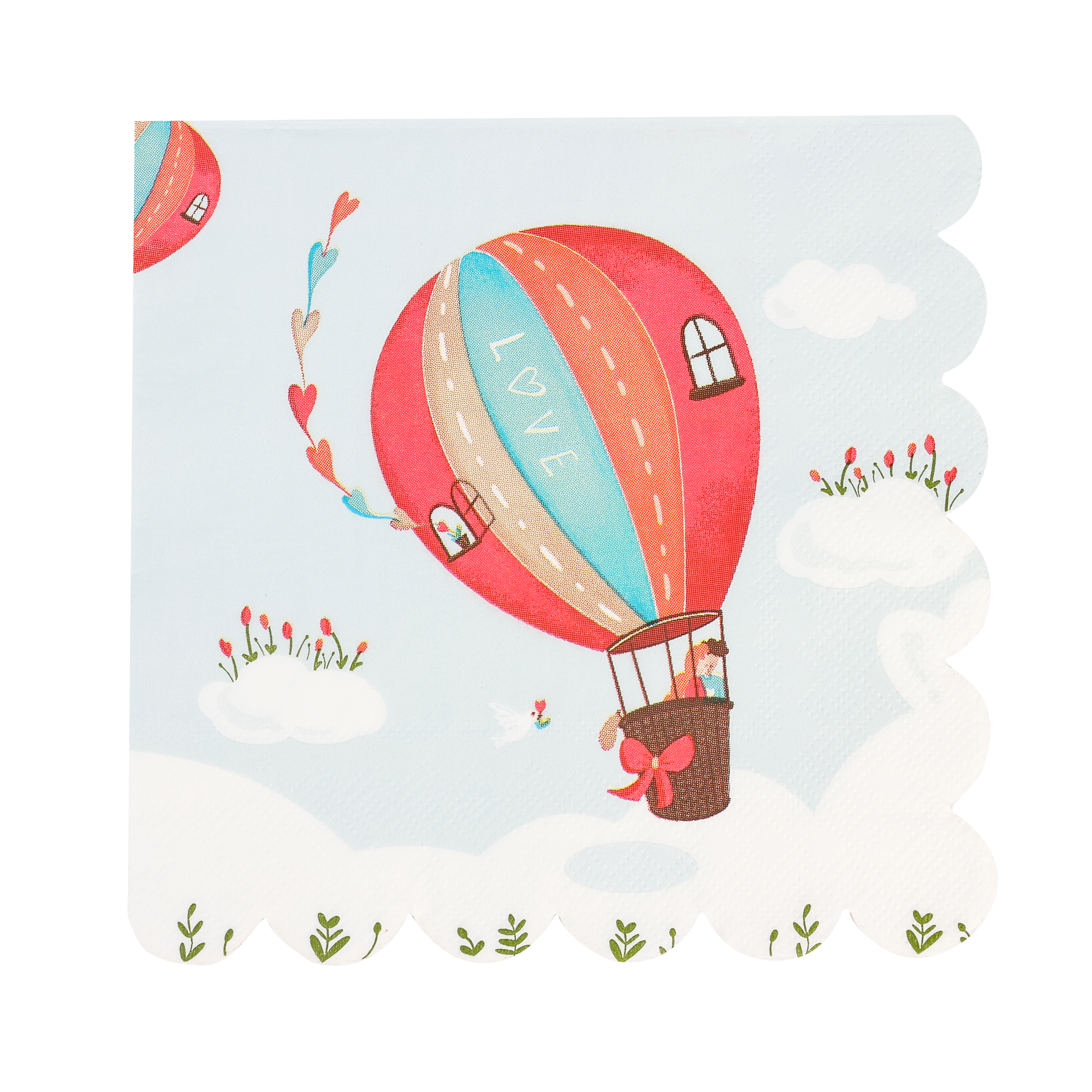 Valentine's Day Hot air balloon love eco-friendly napkin VALE0001