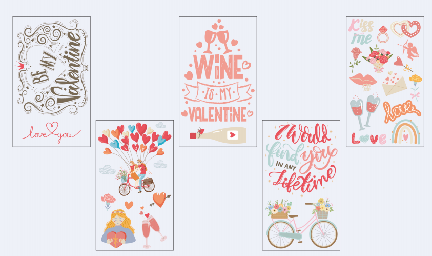 Valentine's Day sticker set VALE0038