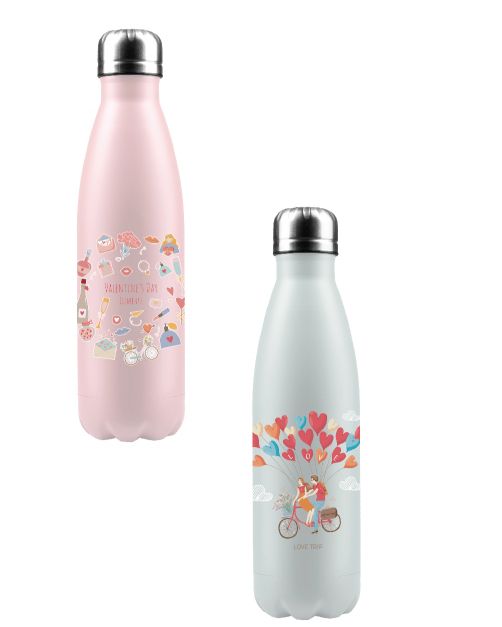 Valentine's Day couple pink and blue thermos cup VALG0018