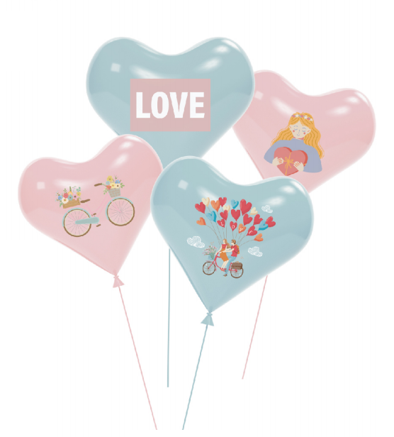 Valentine's Day Bouquet Love Alphabet Latex Balloon VALH0019