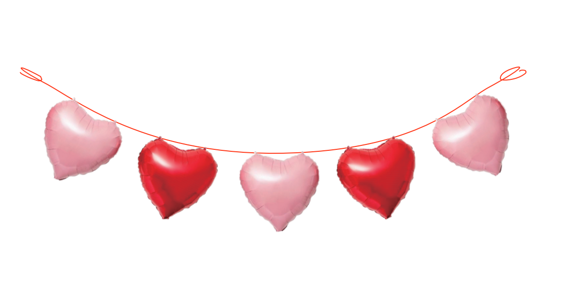 Aluminum film love balloon party decoration banner VD200036